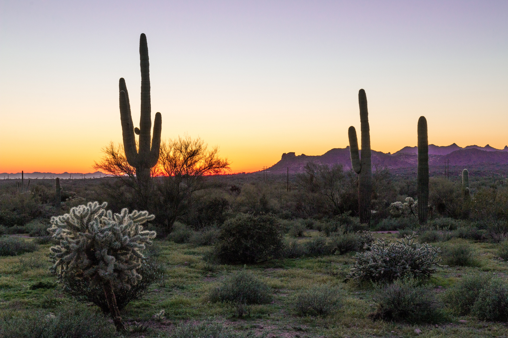 Sunset at Lost Dutchman State Park Arizona
