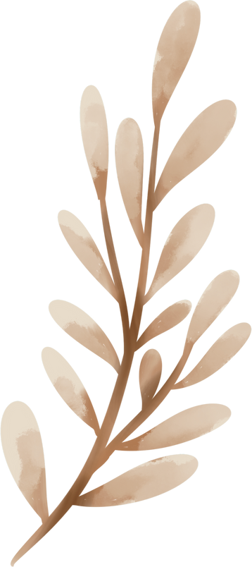 brown leaf watercolor